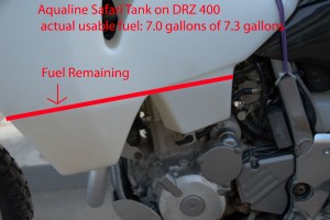 Fuel usable in the Aqualine Safari tank for the DRZ.